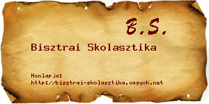 Bisztrai Skolasztika névjegykártya